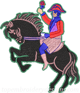 Characters Napoleon on horseback