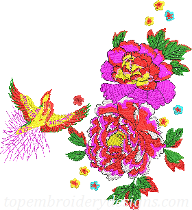 Pretty flower bird