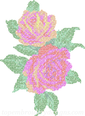 cross stitch beautiful flowers