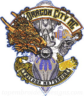 dragon skull badge