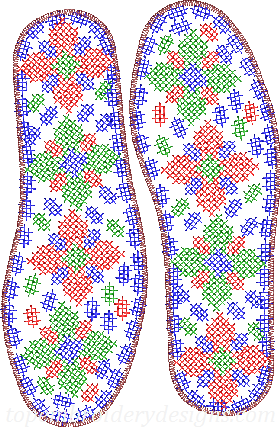 Cross stitch insole