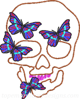 skull butterfly