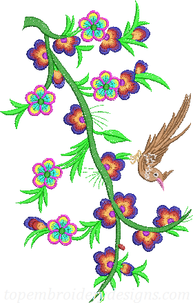 bird pretty flower