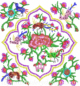 ethnic bag beautiful flowers